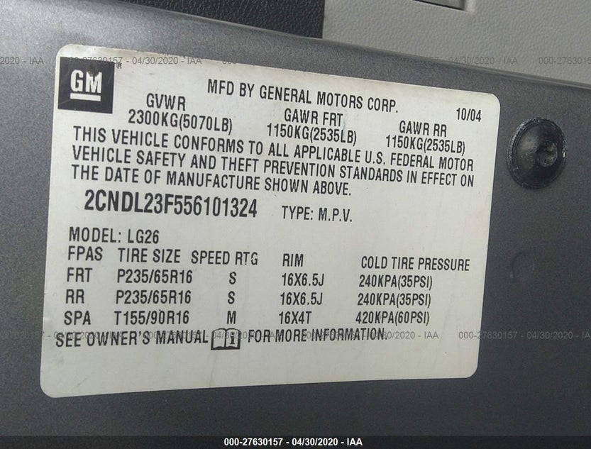2CNDL23F556101324