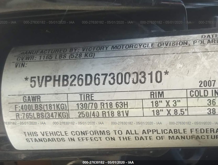 5VPHB26D673000310