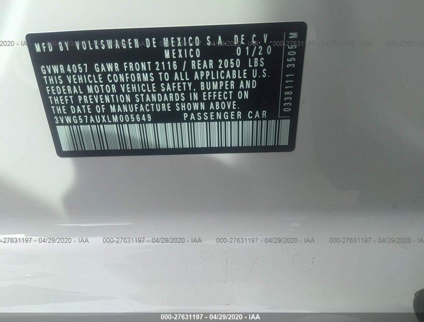 3VWG57AUXLM005649