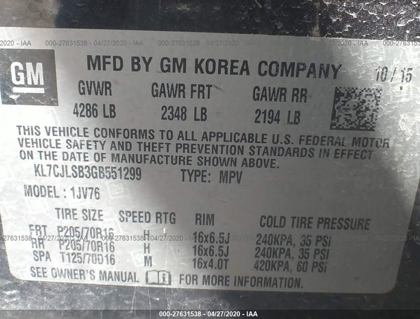 KL7CJLSB3GB551299