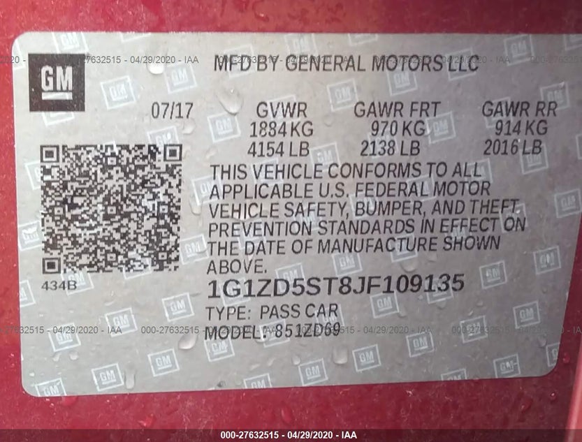 1G1ZD5ST8JF109135