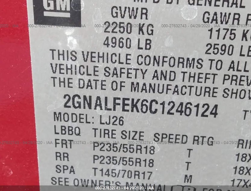 2GNALFEK6C1246124