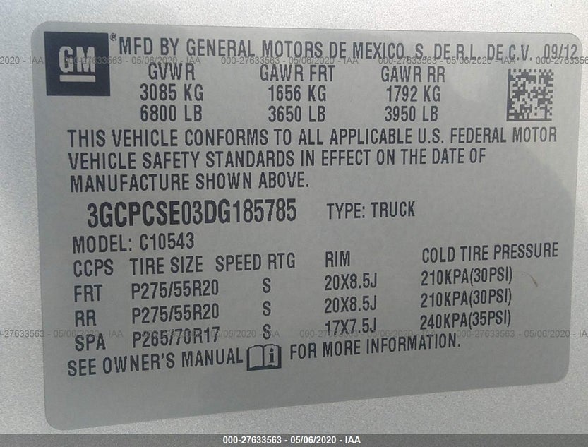 3GCPCSE03DG185785