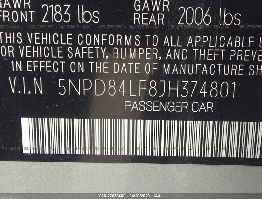 5NPD84LF8JH374801