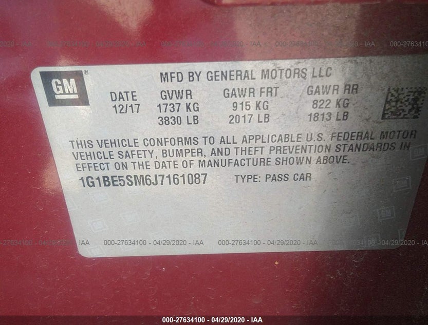 1G1BE5SM6J7161087
