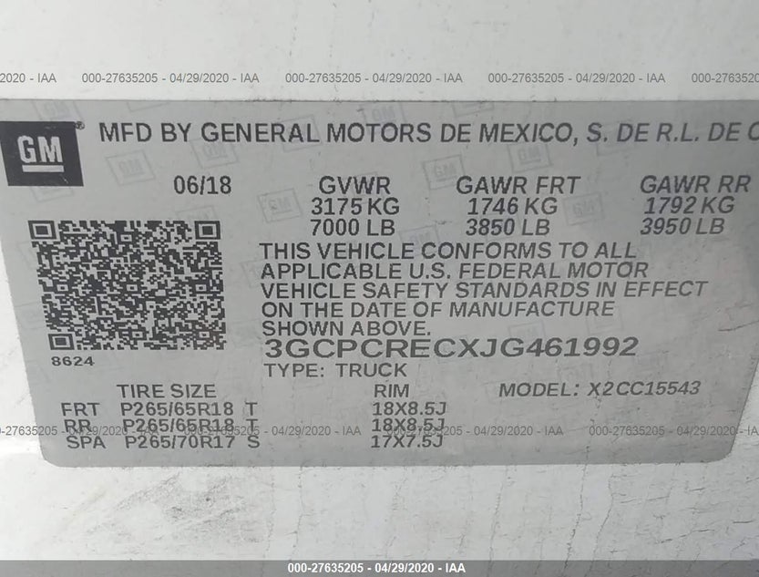 3GCPCRECXJG461992