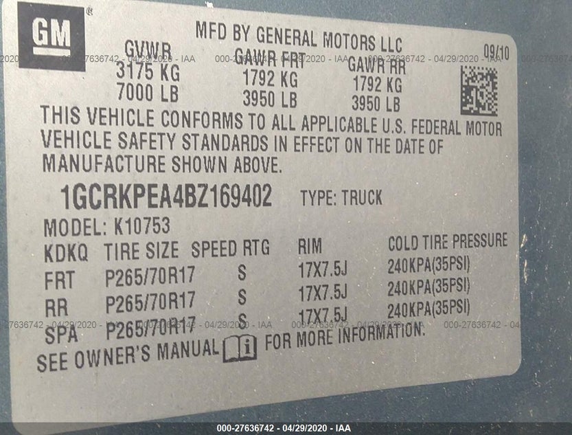 1GCRKPEA4BZ169402