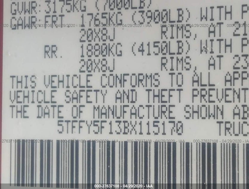 5TFFY5F13BX115170