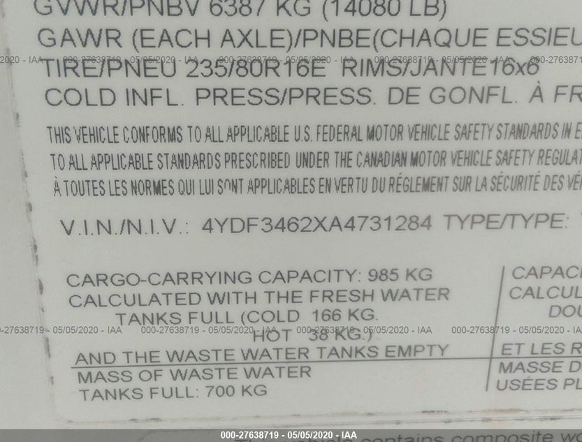 4YDF3462XA4731284