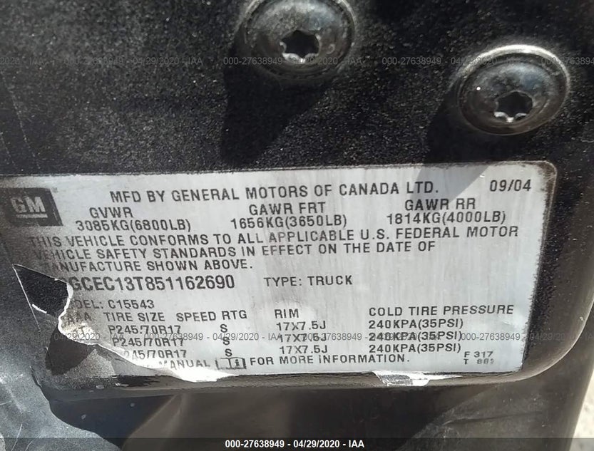 2GCEC13T851162690