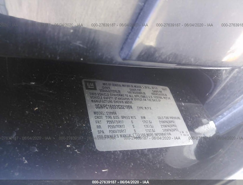 3GNFC16037G321994