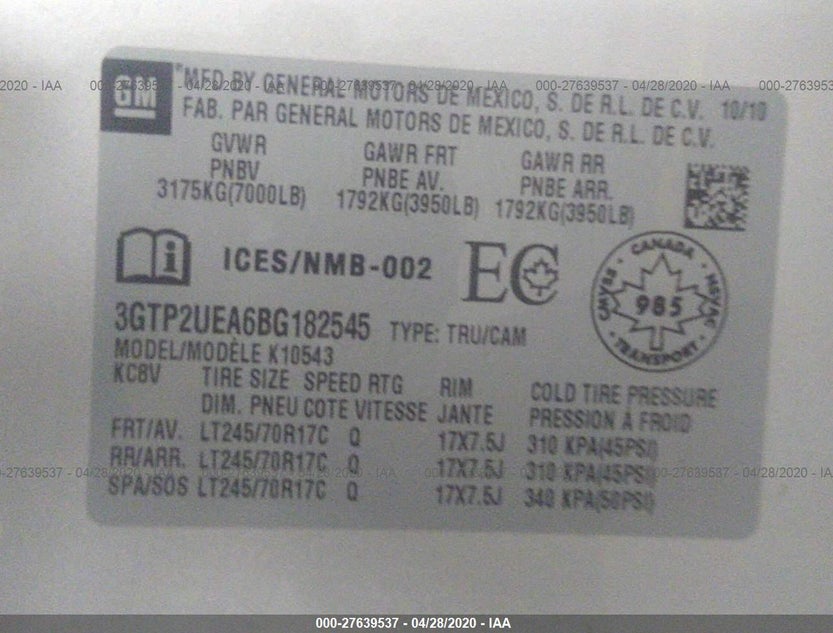 3GTP2UEA6BG182545