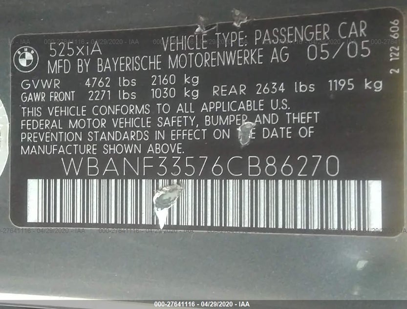 WBANF33576CB86270