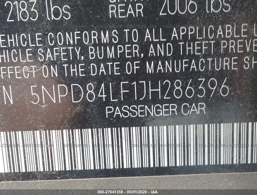 5NPD84LF1JH286396
