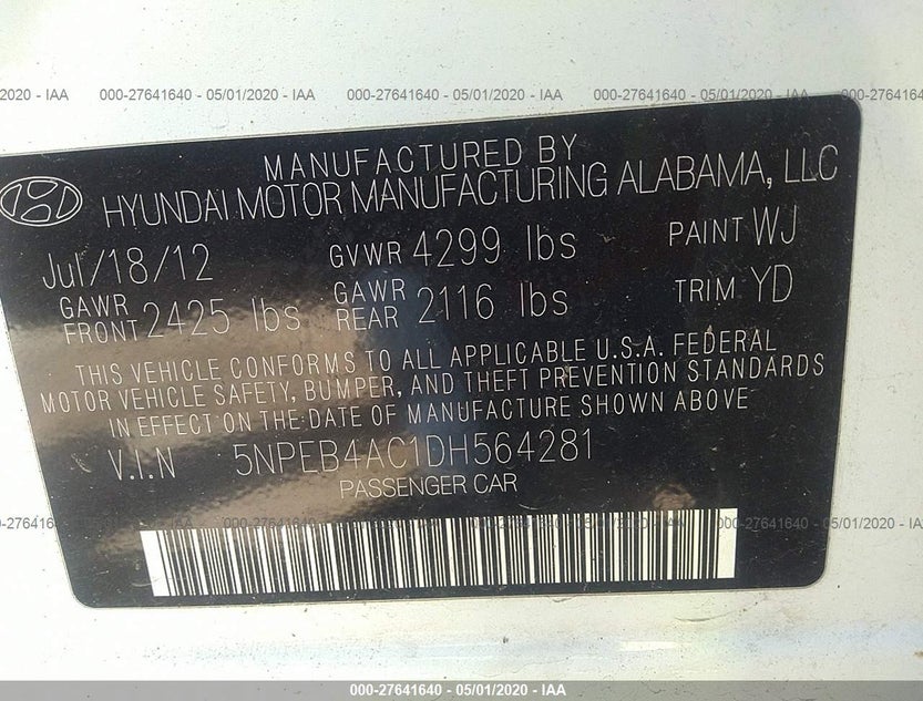 5NPEB4AC1DH564281