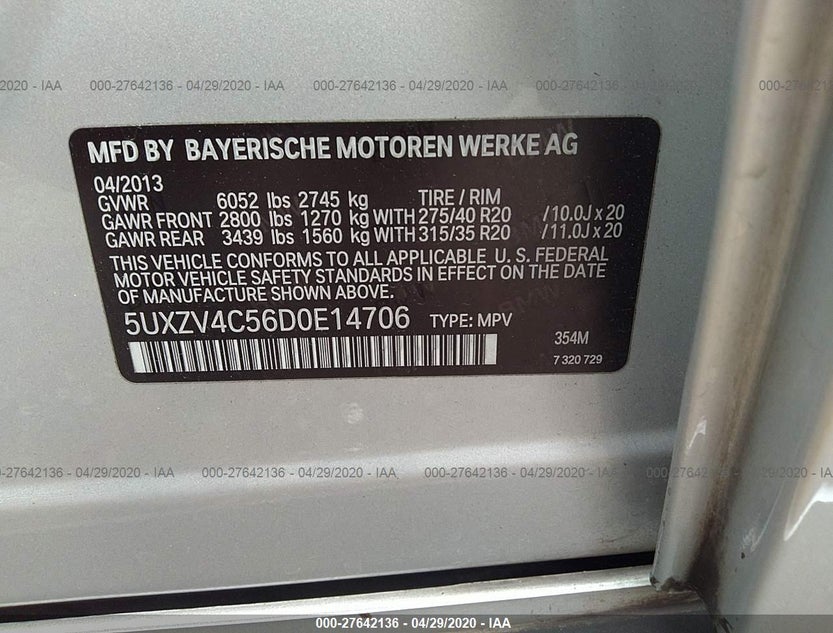 5UXZV4C56D0E14706