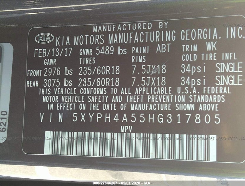 5XYPH4A55HG317805