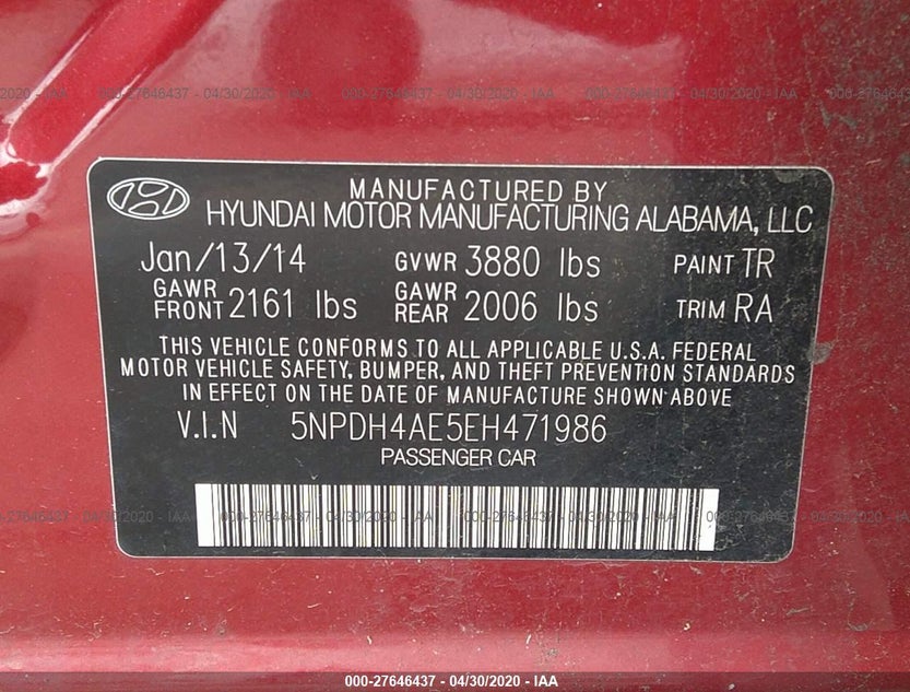 5NPDH4AE5EH471986