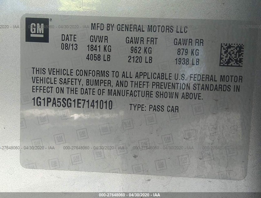 1G1PA5SG1E7141010