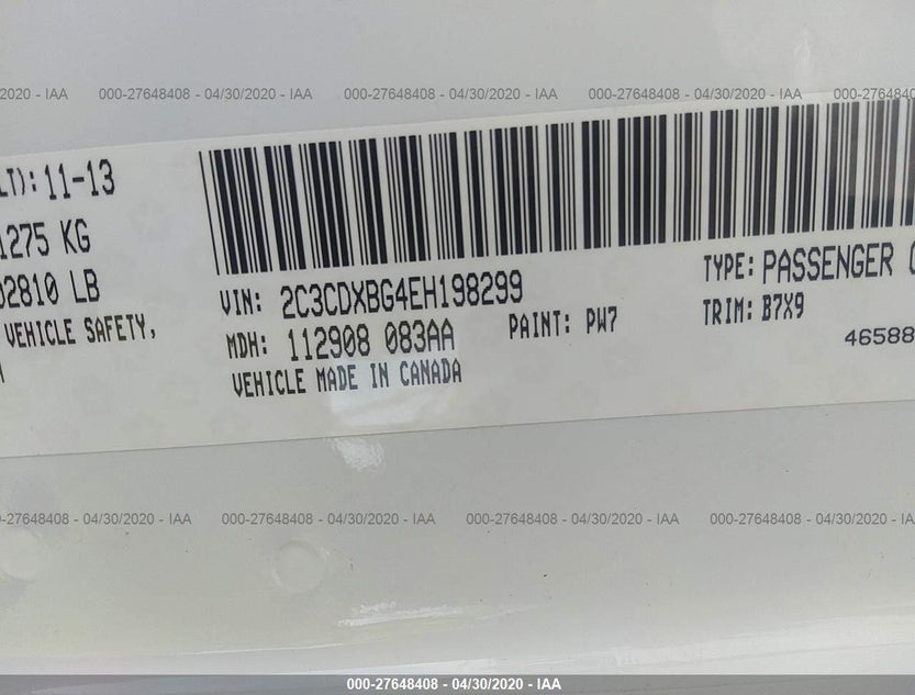 2C3CDXBG4EH198299