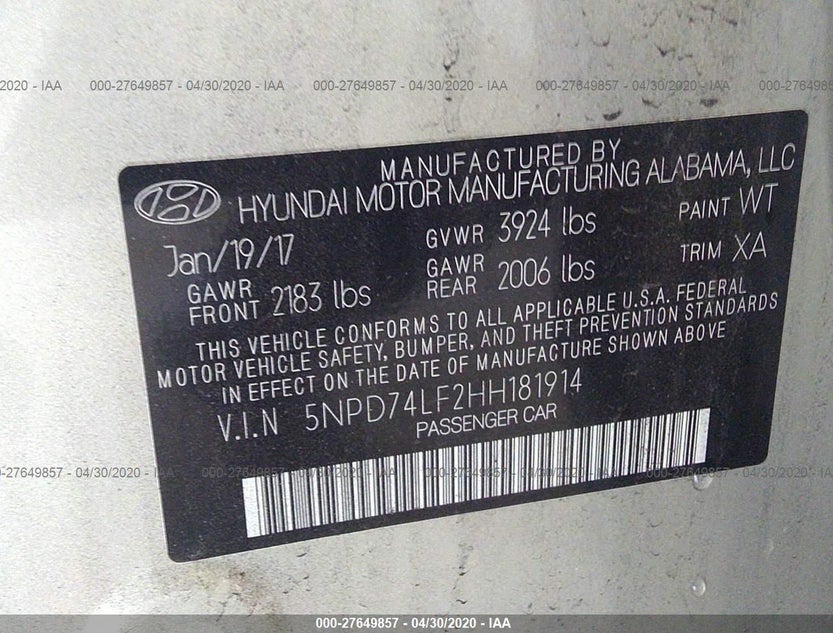 5NPD74LF2HH181914