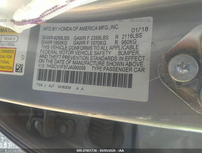 1HGCV1F57JA090056