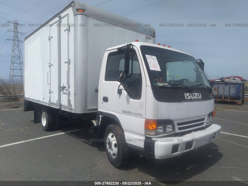 2005 Isuzu W3S042 Npr Gas Reg white van gasoline 4KLB4B1U15J804190 photo #1