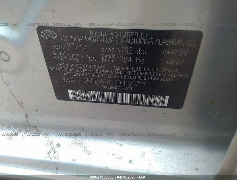 5NPDH4AE7DH195311
