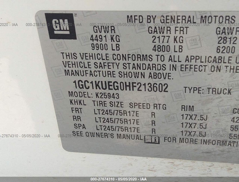 1GC1KUEG0HF213602