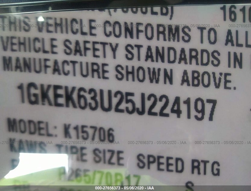 1GKEK63U25J224197