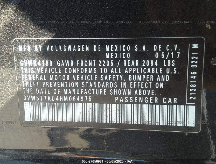 3VW5T7AU4HM064975