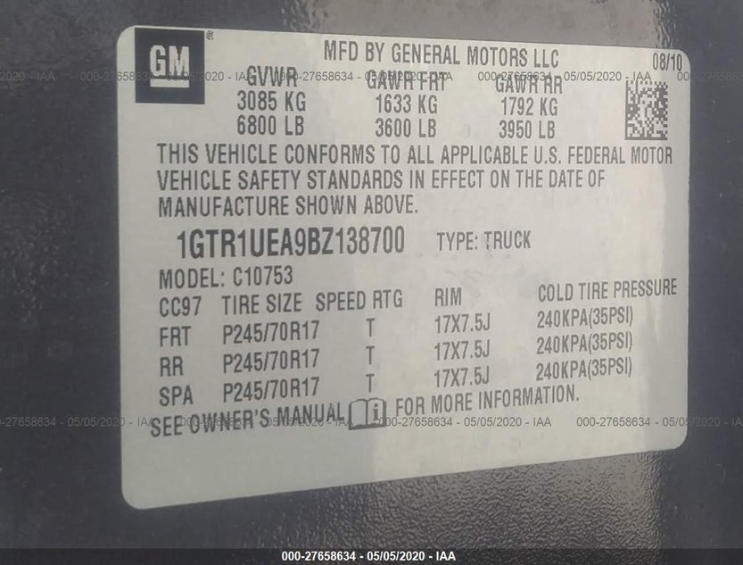 1GTR1UEA9BZ138700