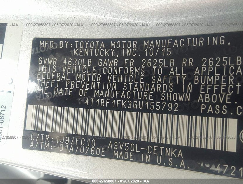 4T1BF1FK3GU155792