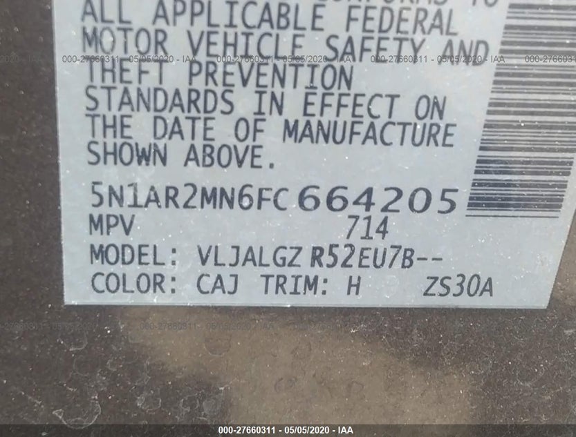 5N1AR2MN6FC664205