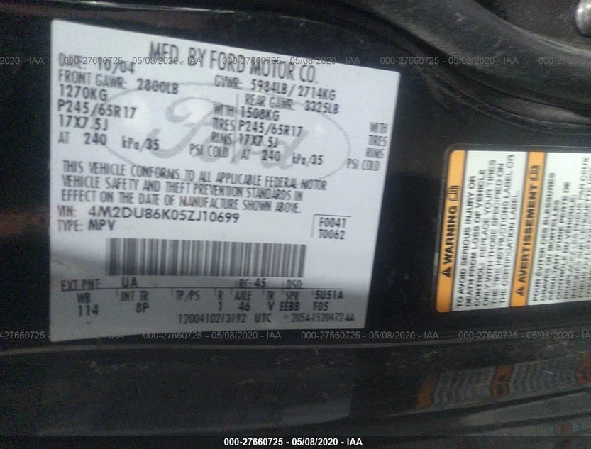 4M2DU86K05ZJ10699