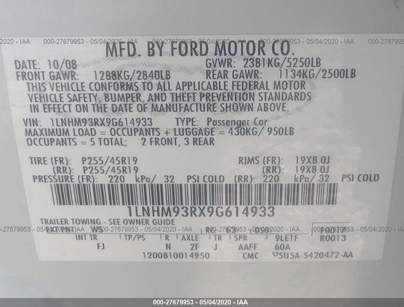 1LNHM93RX9G614933