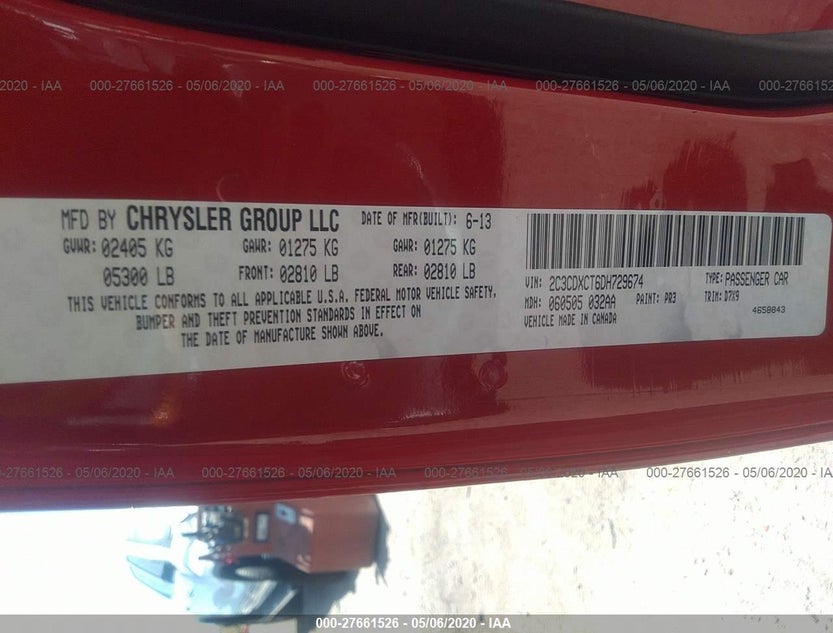 2C3CDXCT6DH729674
