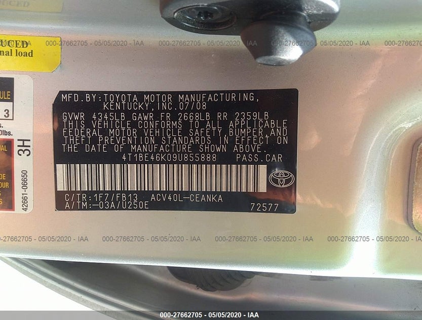 4T1BE46K09U855888