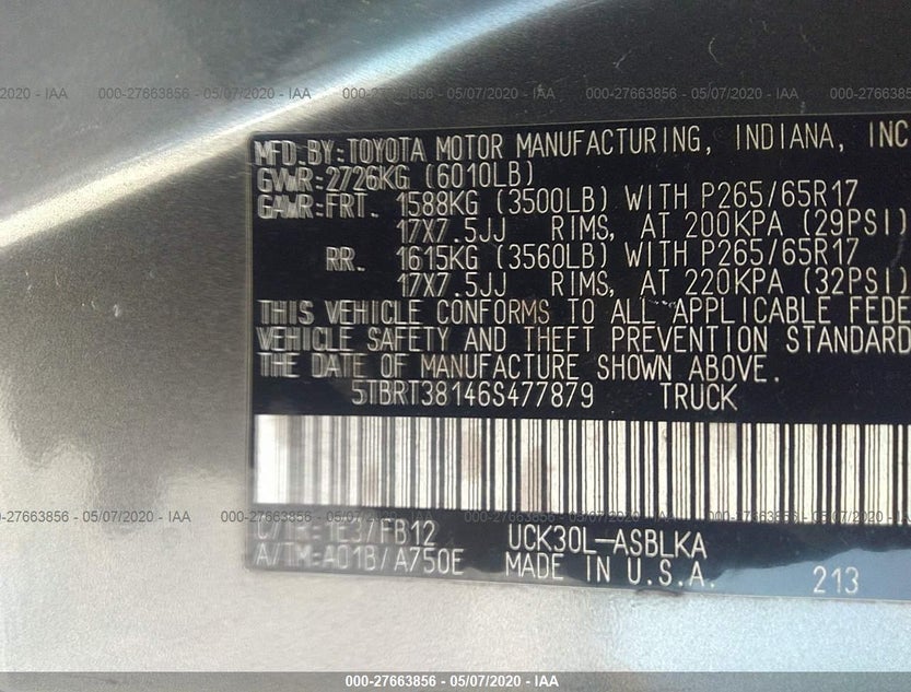 5TBRT38146S477879