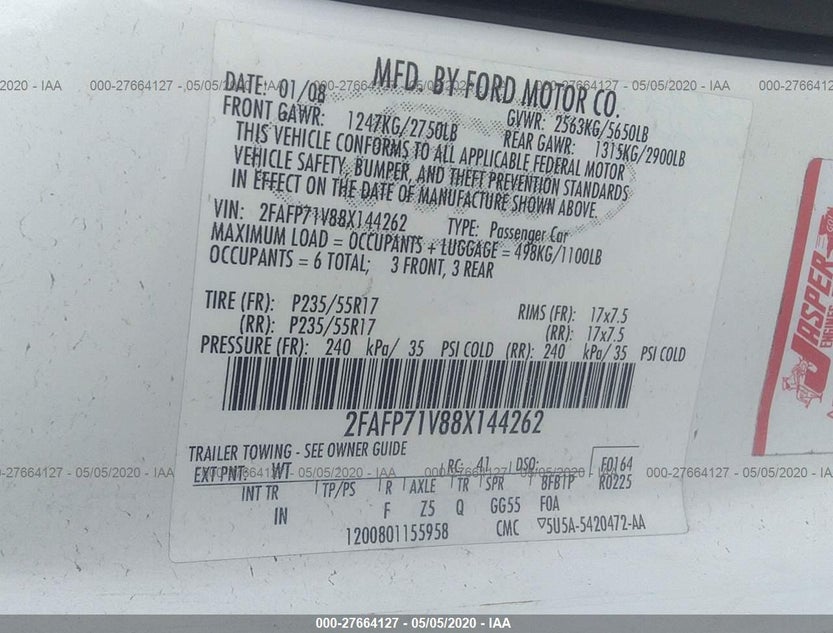 2FAFP71V88X144262