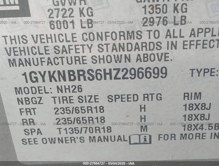 1GYKNBRS6HZ296699