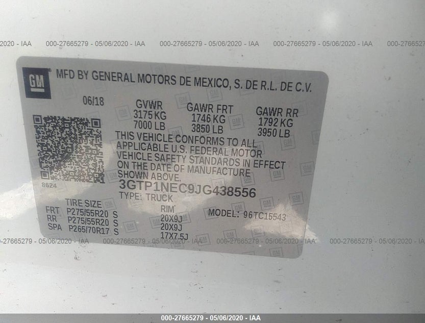 3GTP1NEC9JG438556