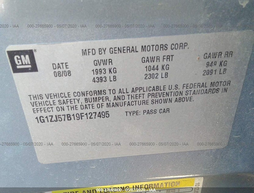 1G1ZJ57B19F127495