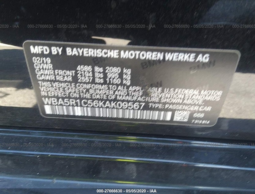 WBA5R1C56KAK09567