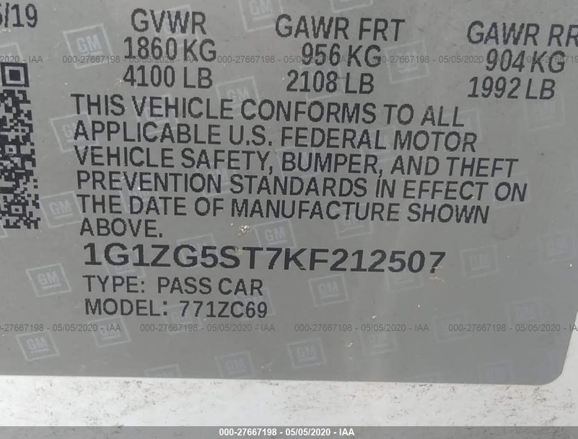 1G1ZG5ST7KF212507
