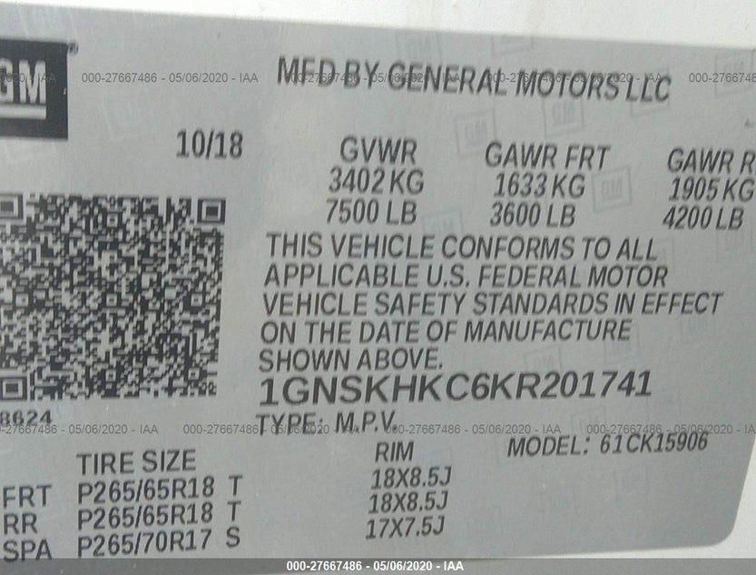 1GNSKHKC6KR201741