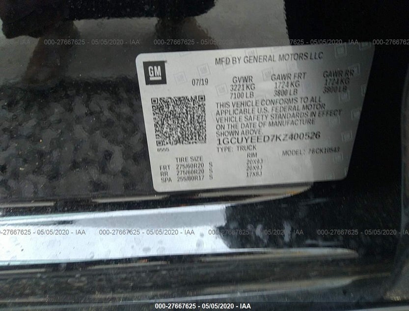 1GCUYEED7KZ400526