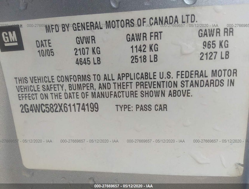 2G4WC582X61174199