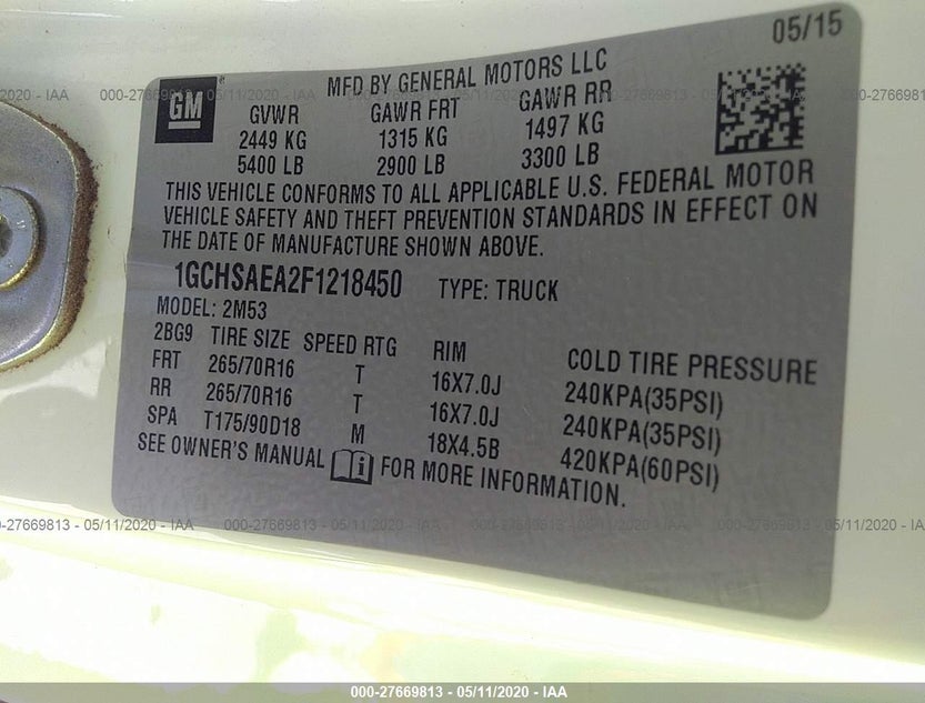 1GCHSAEA2F1218450