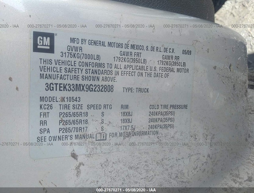 3GTEK33MX9G232808
